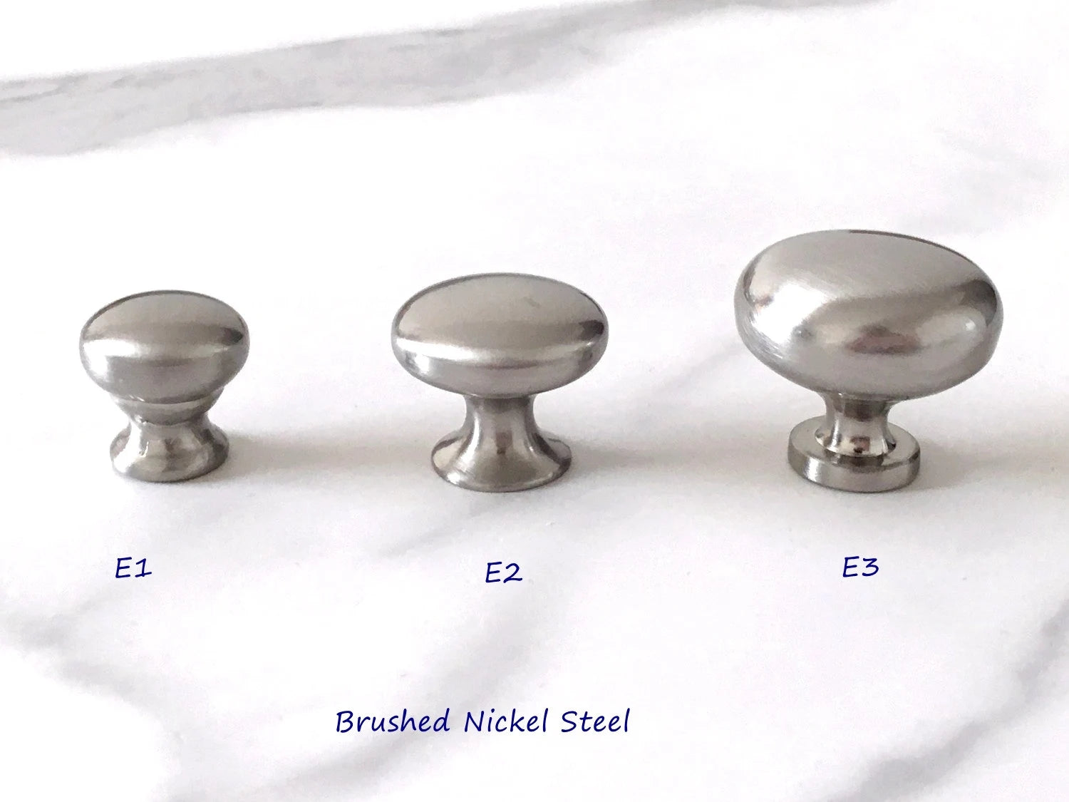 Brushed Nickel Knobs 1 inch