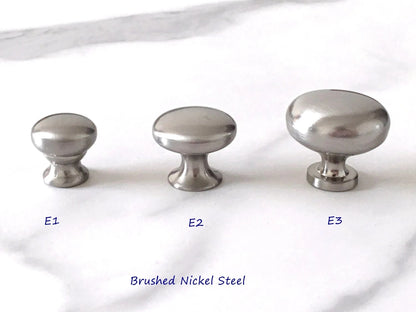 Brushed Nickel Knobs 1 inch