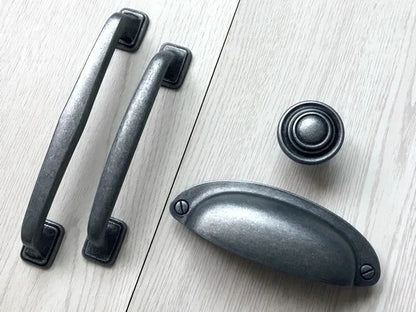 Cabinet Handles Knobs Antique Pewter Drawer Pulls Kitchen Lynns Hardware 