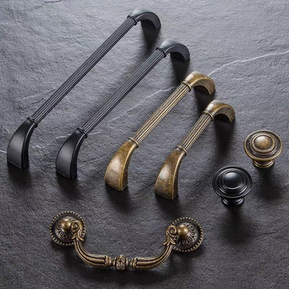 Cabinet Pull Handles Antique Bronze Black Retro Kitchen Hardware