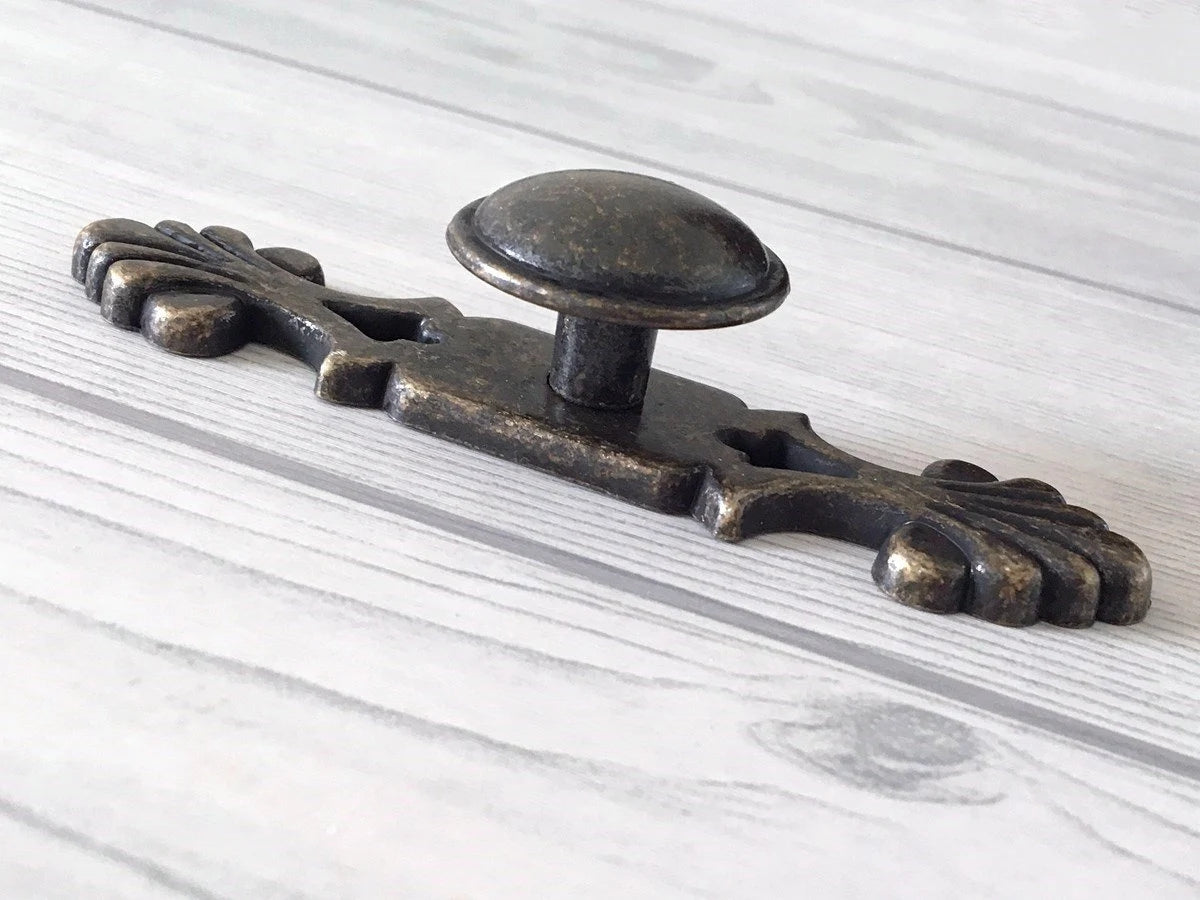 Cabinet Pulls Backplate Drawer Knob Dresser Knobs Retro Kitchen Hardware Rustic
