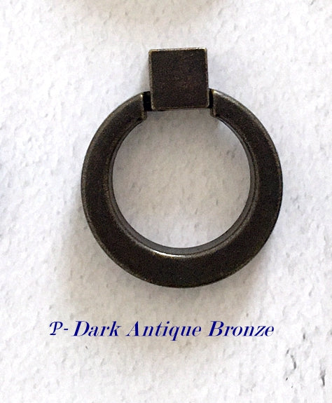Dark Antique Bronze Ring Drawer Cabinet Pull
