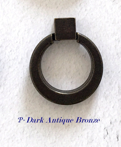 Dark Antique Bronze Ring Drawer Cabinet Pull