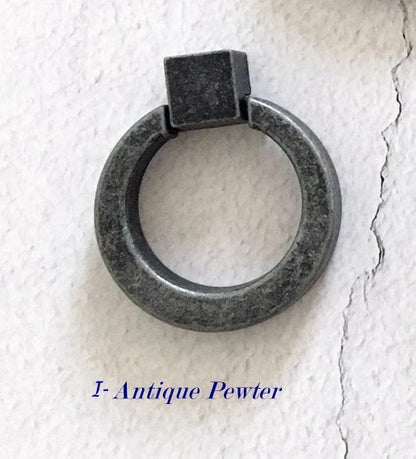 Drawer Knob Drop Ring Pewter Lynns Hardware