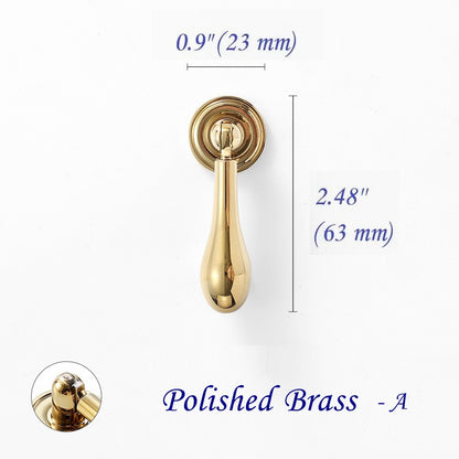 3.75" 5" Centers Brass Swan Neck Bail Pull 96 128 mm Holes | Lynns Hardware