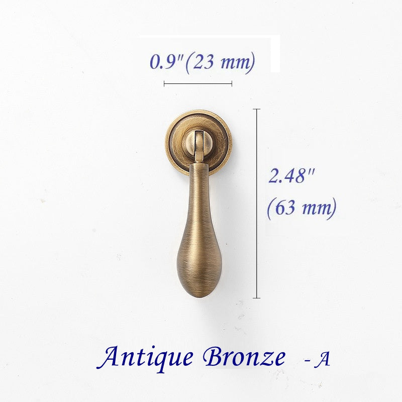 3.75" 5" Centers Brass Swan Neck Bail Pull 96 128 mm Holes | Lynns Hardware