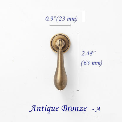 3.75" 5" Centers Brass Swan Neck Bail Pull 96 128 mm Holes | Lynns Hardware