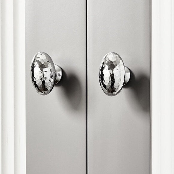 Hammered Egg Knobs Solid Brass Drawer Pull Minimalist Modern Cabinet Knob Polished Gold Silver