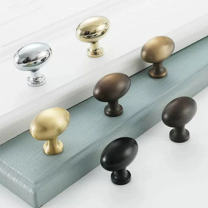 Messing Eierknopf Oval Schubladengriff Schrankknopf Bronze Kaffee Lynns Hardware 
