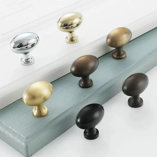Messing Eierknopf Oval Schubladengriff Schrankknopf Bronze Kaffee Lynns Hardware 