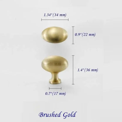 Messing Eierknopf Oval Schubladengriff Schrankknopf Bronze Kaffee Lynns Hardware 