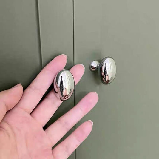 Boutons de placard ovales en forme d'œuf, poignées de tiroir, quincaillerie Lynns, or, nickel, noir 