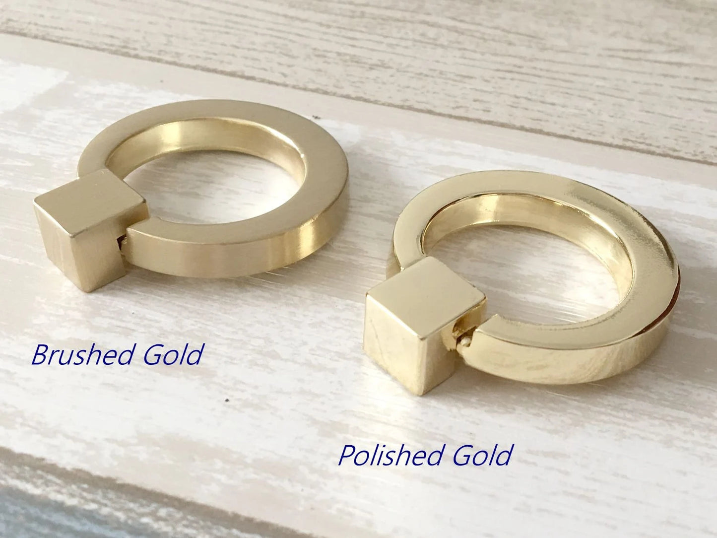 Gold Ring Pulls Cabinet Knob