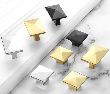 Gold Square Drawer Knob Cabinet Pulls
