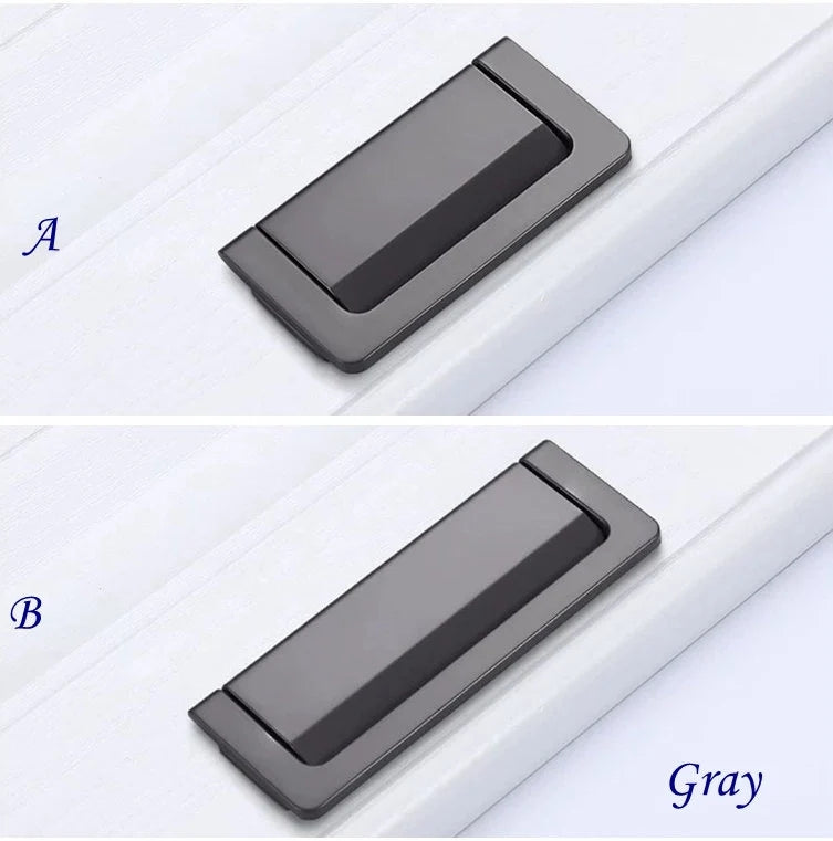 Gray Bail Drawer Pull Dresser Handles Backplate Rectangular