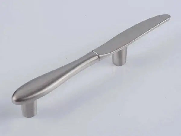 brushed nickel knife kitchen handle with 3-inch centers
