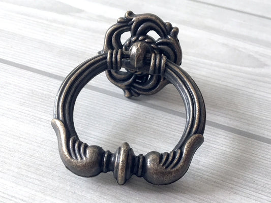 4,25" 4,5" Antik Bronze Swing Bail Pull Handle / Drop Ring Pull für Vintage Dekor