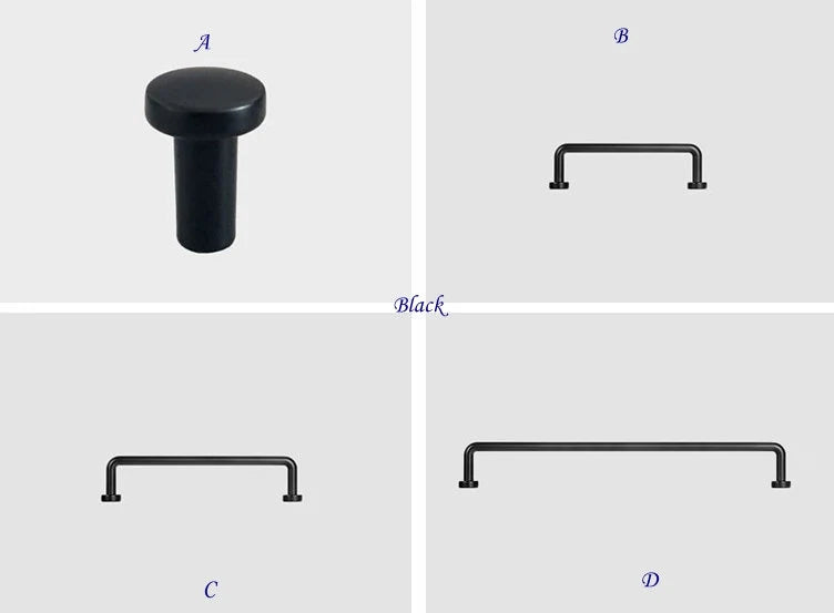 3.75'' 5'' 7.5'' Centers matte black minimalist bar handles
