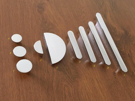 Polished Chrome Cupboard Handles | Semicircle Cabinet Pulls - 32 64 96 128 192 mm