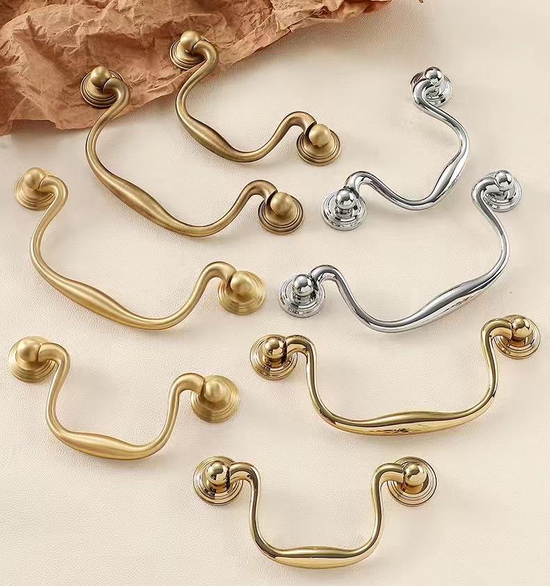 modern swan neck swing pulls with 32 64 mm hole spacing