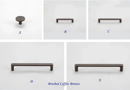 Poignées de placard noires en laiton massif et bronze café | Lynns Hardware (Copie)
