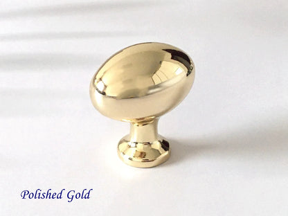 Eierknopf Schrankknöpfe Oval Schubladengriff Lynns Hardware Gold Nickel Schwarz 