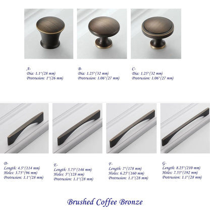 Brass Cabinet Handles, Black Gold Coffee Bronze, Drawer Pulls | Kitchen Hardware