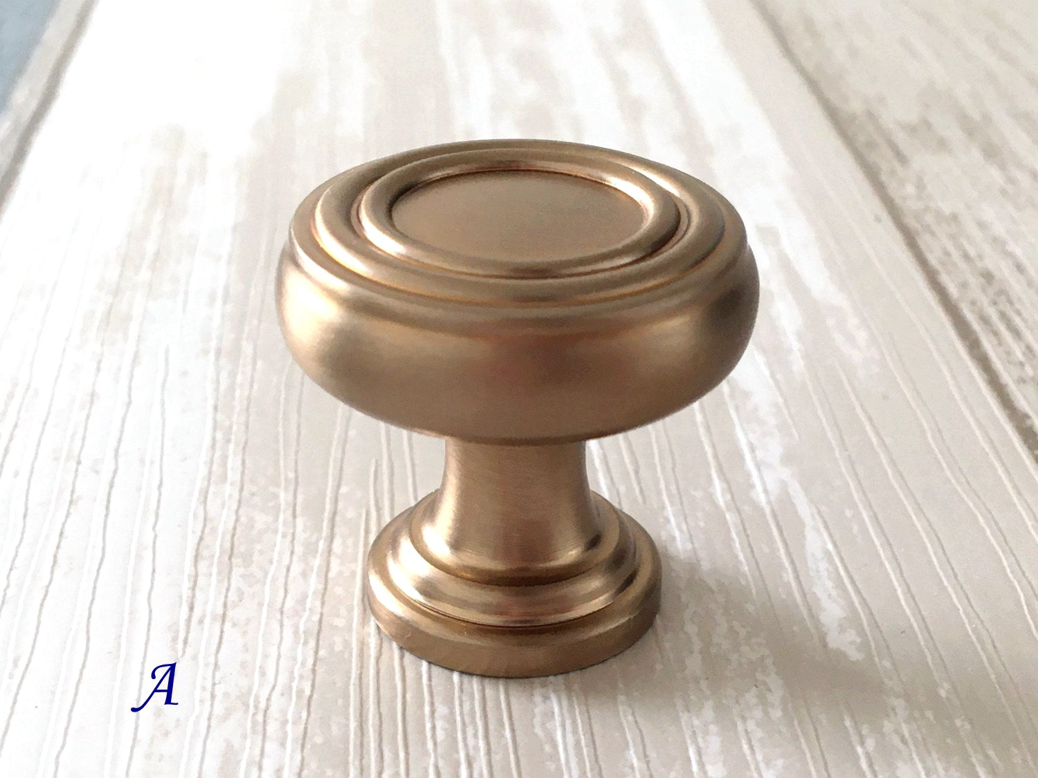Kitchen Cabinet knob Champagne Gold Bronze Lynns Hardware