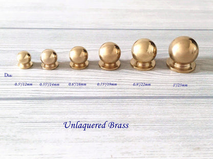 Mini Knobs Unlaquered Brass Dresser Drawer Pulls