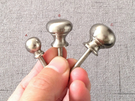 mini jewelry box knobs in silver nickel finish