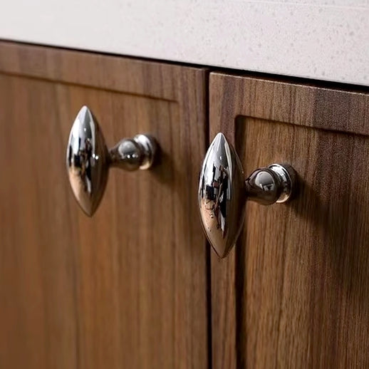 minimalist silver Oval Kitchen Cabinet pull