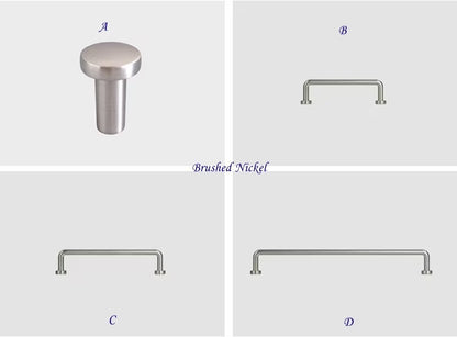 Modern Nickel Simple Slim Cabinet Pulls Kitchen Hardware Dresser Handles