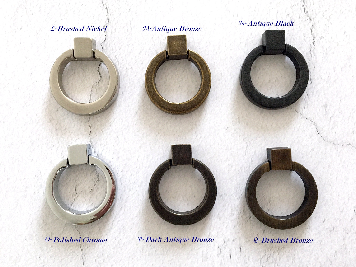 Nickel Ring Pull Cabinet Knob