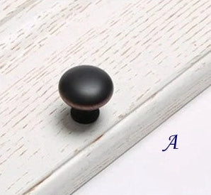 Cabinet Pulls, Matte Black with Copper Highlights, MCM Retro Kitchen Hardware