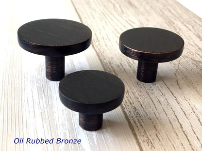 Circle Cabinet Pulls, Round Drawer Knobs, Gold Black Bronze Nickel, Kitchen Hardware