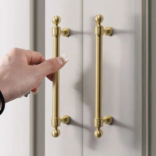 polished brass cabinet pulls