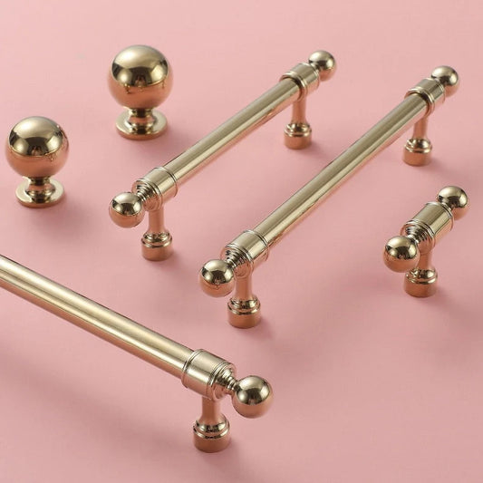 polished brass cabinet hardware for scandi decor