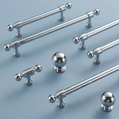 polished chrome cupboard bar handles
