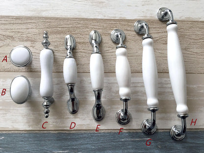 porcelain drawer pulls Lynns Hardware