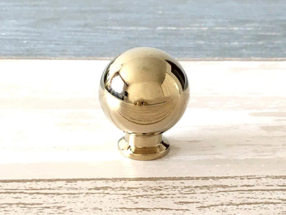 Polished Brass Cabinet Ball Knobs | Sleek Modern Style | Lynns Hardware