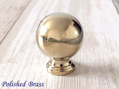 Brass Ball Knobs, Gold Chrome Black Coffee Bronze, Kitchen Cabinet Hardware