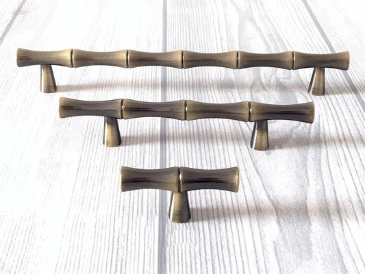 2,5" 3" 3,75" 5" 6,25" Bambus Schubladengriff Schrankgriff gebürstete Bronze