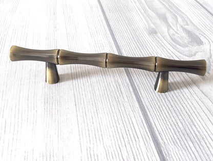 Poignée de tiroir en bambou, bronze brossé, 2,5", 3", 3,75", 5", 6,25"