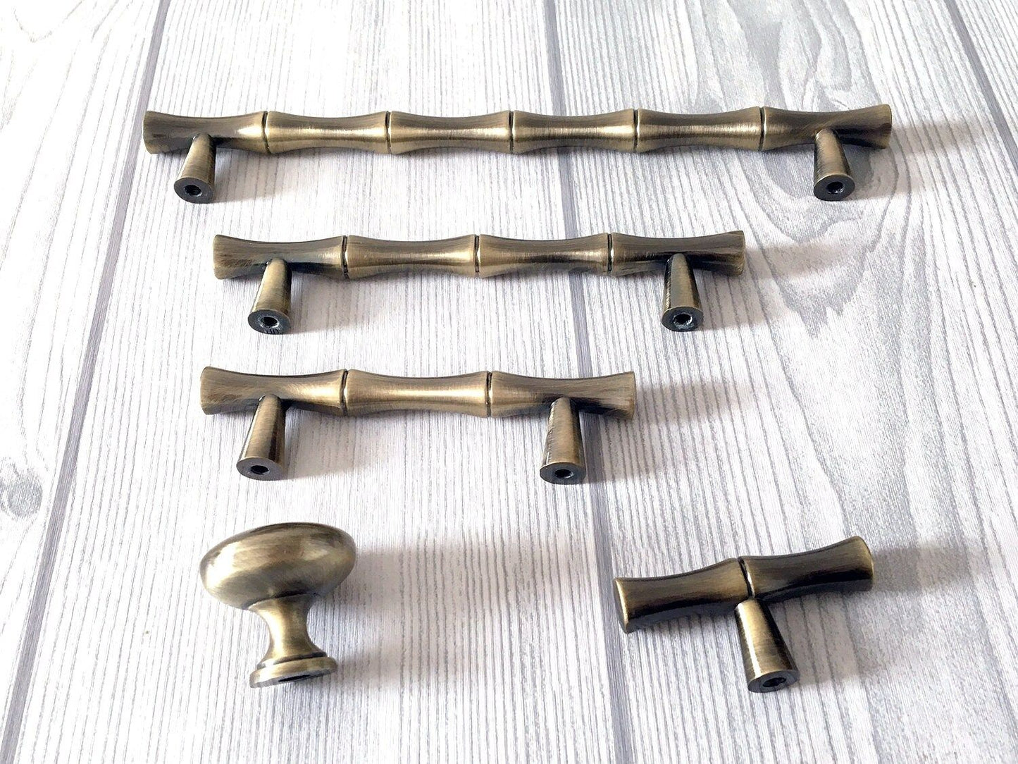 Poignée de tiroir en bambou, bronze brossé, 2,5", 3", 3,75", 5", 6,25"