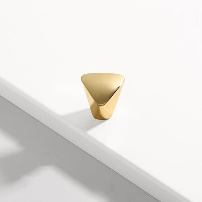Triangle Pull Cabinet Knob Geometric Modern Minimalist Gold Nickel