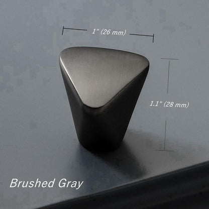 Triangle Pull Cabinet Knob Geometric Modern Minimalist Gold Nickel