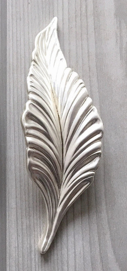 1.25" Vintage Style Leafy Drawer Pull Handles, Left Right Pair