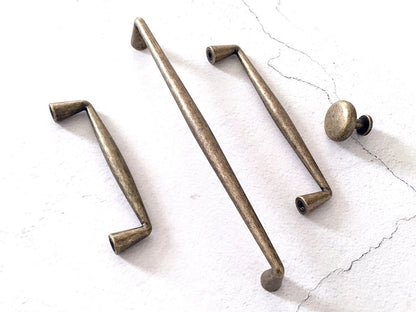 Simple Slim Antique Bronze Cabinet Pull Handles Dresser Drawer Knobs Kitchen Hardware