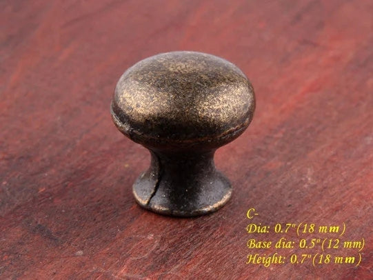 Small Drawer Knobs 18 mm Cabinet Chest Pulls Vintage Style