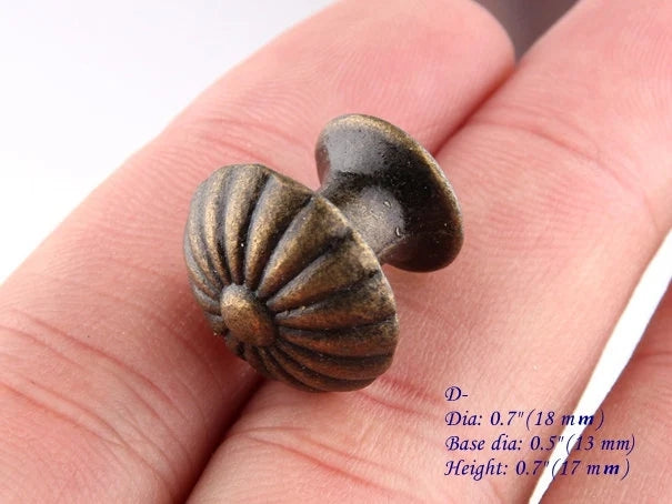 Small Drawer Knobs Antique Bronze 18 mm Dresser Pulls Hardware